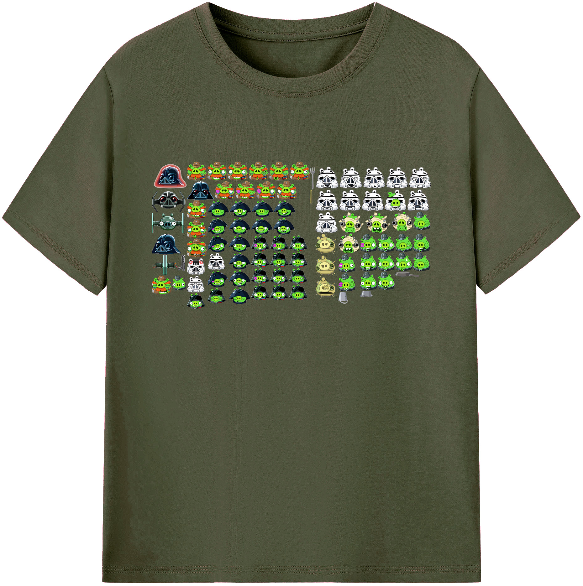 （画像用） Angry Birds アングリーバード 綿100％ メンズ半袖Tシャツ｜肌触りやわらか＆通気性